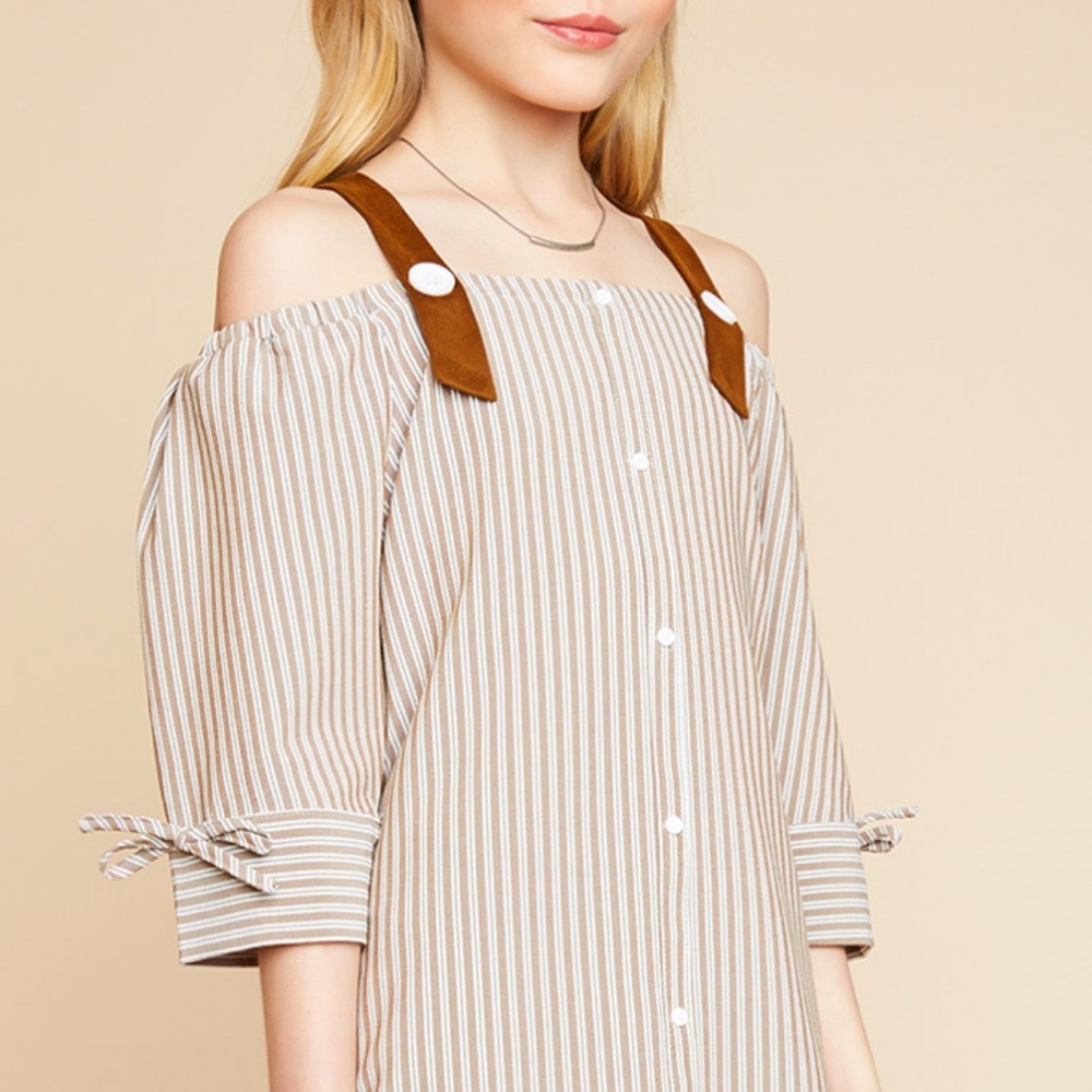 NWT Boutique Tunic Button Strap, Tweens 7/8-13/14